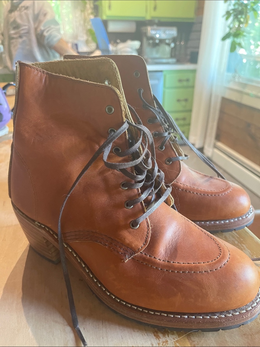 Red Wing Shoes Tan Leather Lace-Up Ankle Boots